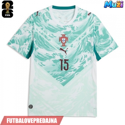Lacne Muži Futbalové dres Portugalsko Joao Neves #15 MS 2026 Krátky Rukáv - Preč